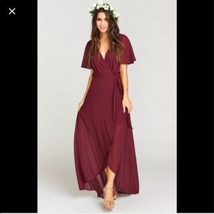 ShowMeYourMuMu Sophia wrap dress wine color